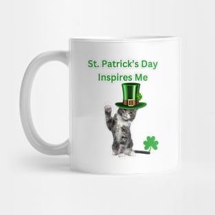 St. Patrick's Day Inspires Me: Cute Cat in a Cute Hat Mug